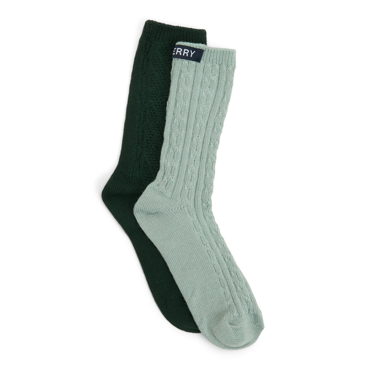 Sperry Ladies 2-Pack Cable Knit Boot Sock CLOTHING image