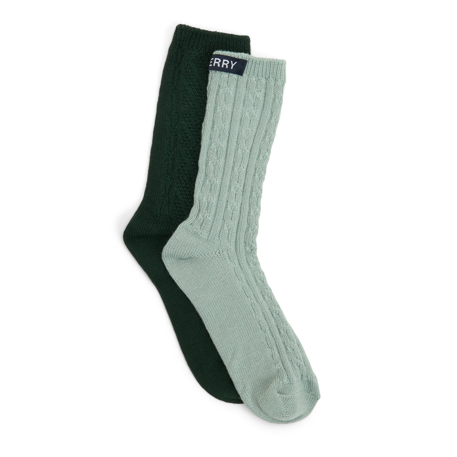Sperry Ladies 2-Pack Cable Knit Boot Sock CLOTHING image