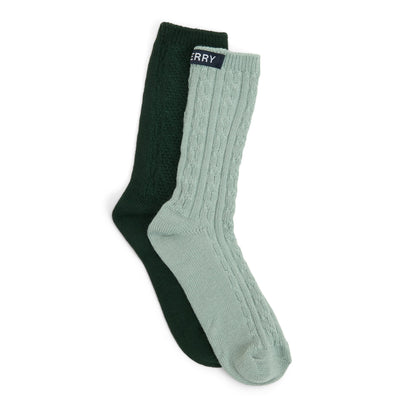 Sperry Ladies 2-Pack Cable Knit Boot Sock CLOTHING image